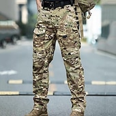 voordelige Bodems-Voor heren Combatbroek Cargohosen Wandelbroek Militair Buiten Normale pasvorm Winddicht Ademend Sneldrogend Broeken / Regenbroek / Overbroek Zwart Camouflage Jagen Klimmen Kamperen / wandelen