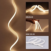 economico Strisce luminose COB-strisce luminose a LED COB, strisce luminose da 3-40 metri, impermeabili IP65, 288 LED/m, strisce LED bianche super luminose con telecomando IR a 24 tasti, adatte per camera da letto, cucina,