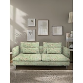 baratos Cobertura de Sofa-Capas de Sofá 100% Algodão Floral Com Estofamento 3 Lugares Com Braços