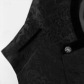 economico Cime-Vittoriano Medievale Rinascimento Gilet Principe Aristocratico Slim Fit Jacquard Scollo a V Costume Per uomo Vichingo Fantasia Reale Carnevale Mascherata Performance Adulti Gilet