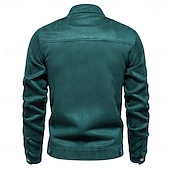 cheap Men&#039;s Jackets &amp; Coats-Men&#039;s Casual Jacket Suede Jacket Casual Daily Windbreaker Sexy Fall &amp; Winter Solid / Plain Color Casual Collarless Regular Black Yellow Green Gray Jacket