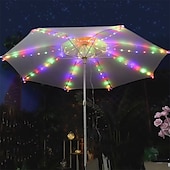 economico Striscie luci ad energia solare-Luce solare da tenda a 104 LED con telecomando ideale per il campeggio natalizio&amp;amp;avventura in spiaggia