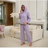 levne Kigurumi pyžama-Dospělé Pevná barva Pyžama Noční přádlo Overalová pyžama Kigurumi pyžamo Pyžama Pro Dámské denní nošení Karikatura