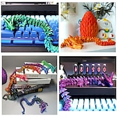 お買い得  Acessórios para festa-3Dプリントドラゴンエッグミステリークリスタルドラゴンフィジェットトイ関節式ドラゴンホームデスクデコレーションイースターサプライズ恐竜エッグ大人用フィジェットトイ自閉症用