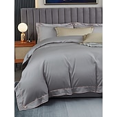 economico Collezione d&#039;elite-Set copripiumino da 4 pezzi, 100% cotone biologico, tessuto morbido e traspirante, include copripiumino e federe per un sonno confortevole.
