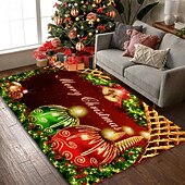 economico Bagno di Natale-tappetini da bagno natalizi creativi tappeti assorbenti da bagno in flanella antiscivolo