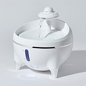 abordables Gamelles et distributeurs pour chiens-Chien Chat Petits Animaux à Fourrure Bol à boire automatique / Bols pour chien et chat 1.6 L ABS + PC Facile à Installer Fontaine Gamelles &amp; Distributeurs à Nourriture Couleur Pleine Blanche Bols
