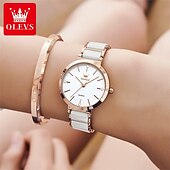 economico Orologi al quarzo-nuovo olevs olevs marchio moda tendenza cinturino in ceramica orologi da donna semplice impermeabile vita viaggio tempo libero sport diamanti orologio da polso