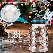 abordables Suministros para la fiesta-Alcancía digital para contar dinero con capacidad para 800 monedas, perfecta para niños, funciona con pilas (no incluidas), se adapta a todas las monedas de EE. UU. Regalo para Halloween, Acción de