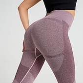 billiga Yoga Leggings &amp; Tights-Dam Yogabyxor Yoga leggings Lappverk Hög midja Yoga Gymträning Pilates Trikåer Svart Rosa Armégrön Höst sporter Sportkläder Elastisk Smal