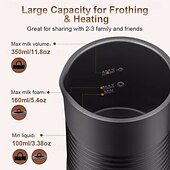 cheap Kitchen Appliances-Electric Coffee Milk Frother Milk Steamer Soft Foam Maker with Two Whisks for Frothing and Heating Milk 4 IN 1 Multifunction