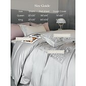 economico Collezione d&#039;elite-Set copripiumino da 4 pezzi, 100% cotone biologico, tessuto morbido e traspirante, include copripiumino e federe per un sonno confortevole.