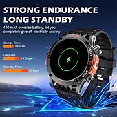 ieftine Ceasuri Smart-ceas inteligent ht22 ecran de 1,46 inchi apel bluetooth ip68 lanternă cu led rezistentă la apă baterie mare 100 sport gps pistă de fitness ceas inteligent