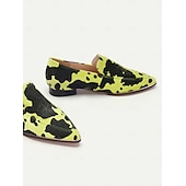 billige Slip-ons og loafers til kvinner-loafers i imitert skinn for kvinner – stilige svarte og hvite slip-on-leiligheter for fritids- og kontorklær