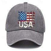 economico Cappellino da baseball da uomo-Per uomo Cappellino da baseball Cappello da sole Cappello da camionista Nero Blu marino scuro Cotone Regolabile Di tendenza Da tutti i giorni Festival Pop art Modello Bandiera Casual / quotidiano