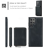お買い得  サムスン用ケース-電話 ケース 用途 サムスンのギャラクシー S24 Ultra Plus S24 FE S23 S22 S21 S20 Ultra Plus FE A55 A35 A25 A15 5G A54 A34 A14 A73 A53 A33 A23 A13 A72 A52 A32 A22 A12 S25ウルトラ バックカバー スタンド付き 取り外し可 磁石バックル レトロ風 TPU PC PUレザー
