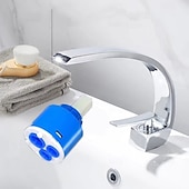economico Classici-Rubinetto miscelatore lavabo bagno in ottone, rubinetti lavabo monoforo monocomando argentato rubinetto bagno finitura cromata con acqua calda e fredda