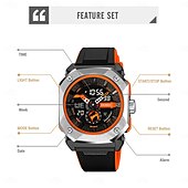tanie Zegarki elektroniczne-SKMEI Męskie Zegarek cyfrowy Na zewnątrz Sport Moda Na codzień Świecący Stoper Budzik Odliczanie TPU Zobacz