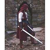 cheap Tops-Medieval Renaissance 17th Century Shirt Tunic Ranger Elven Archery Fancy Dress Men's Viking Fantasy Halloween Carnival Masquerade LARP Adults' Shirt