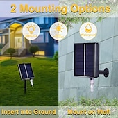 abordables Guirlandes solaires-Rideau lumineux solaire d&#039;extérieur avec télécommande, 8 modes d&#039;éclairage, guirlande lumineuse 3 x 3 m, 300 LED, étanche IP65, pour Noël, fête, mariage, maison, jardin, mur, salon, chambre à coucher,