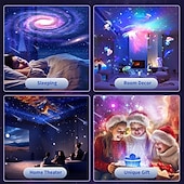 お買い得  スターギャラクシープロジェクターライト-モード切り替え クリスマス 新年 USB 1個