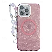 Χαμηλού Κόστους iPhone Θήκες-τηλέφωνο tok Για iPhone 16 Pro Max Plus iPhone 16 Pro Max iPhone 15 iPhone 15 Pro Max iPhone 14 Pro Max Πίσω Κάλυμμα Μαγνητική Υποστήριξη ασύρματης φόρτισης με λουράκι καρπού Ρετρό Επιμετάλλωση