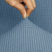 abordables Silla reclinable y con alas-Fundas para sofá reclinable seccional en forma de L, fundas para sofá de esquina, fundas elásticas de terciopelo para sofá reclinable, lavables (el sofá de esquina de 5 plazas incluye 4 fundas para