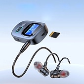 Недорогие Автомобильные мультимедийные проигрыватели-2-в-1 Bluetooth-адаптер, приемник, передатчик с HD-дисплеем, аудиоадаптер Bluetooth 5.3, приемник для автомобиля со светодиодным дисплеем, AUX Bluetooth