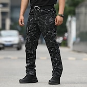 ieftine Pantaloni Cargo-Bărbați Pantaloni Cargo Pantaloni tactici Pantaloni Παντελόνι πεζοπορίας Nasturi Multi Buzunare Simplu Purtabil În aer liber Zilnic Camping și drumeții Modă Clasic Sötét khaki Negru