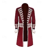 cheap Men&#039;s Costumes-Captain Hook Coat Rococo Medieval Movie Cosplay for Men&#039;s Adults&#039; Masquerade Party
