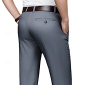 levne Štíhlý-Pánské Promoce Oblekové Kalhoty Kalhoty chinos Knoflíky Kapsy Bez vzoru Pohodlné Formální Párty Práce Módní Klasický styl Černá Námořnická modř Lehce elastické