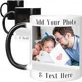 baratos Para homens-Caneca mágica de cor personalizada Melhor Presente para o Pai Caneca de Foto que Revela com Calor Caneca de Natal com Imagem Presente de Cerâmica para Natal Aniversário Aniversário
