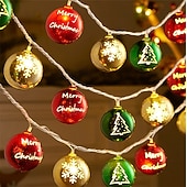abordables Luces de cadena de vacaciones-Guirnalda de luces LED de Navidad con forma de estrella, 1,5 m, 10 ledes, funciona con pilas, para árbol de Navidad, bolas redondas, para Navidad, Año Nuevo, bodas, fiestas, hogar, ventana, jardín,