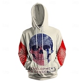 abordables Sudaderas y Hoodies de Halloween-Hombre Graphic Oscuro Sudadera Sudaderas Sudadera Manga Larga Sudadera con capucha Con Capucha Vacaciones Impresión 3D Vacaciones Deporte Noche Beige Estampado Invierno Primavera &amp; Otoño Diseñador