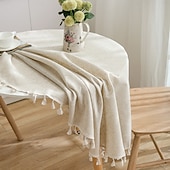 cheap Tablecloth-Round Tablecloths Elegant and Durable Table Covers Perfect for Dining and Kitchen Tables Ideal for Everyday Use or Special Occasions