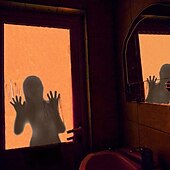 levne Halloween samolepky-halloween samolepky na zeď - samolepicí skleněné dekorace na okna s rukama duchů, ženským duchem, krvavými otisky rukou a stopami