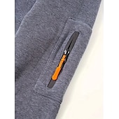 economico felpe con cappuccio da uomo di base-Per uomo Felpa con cappuccio Felpa con cappuccio a zip intera Felpa con cappuccio tattica Nero Blu marino Blu Cachi Grigio scuro Con cappuccio Liscio Sportivo Giornaliero Per eventi Streetwear