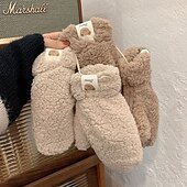 cheap Home Sleeves &amp; Gloves-Soft Plush Gloves Hand Gloves Mittens Winter Thermal Keep Warm Outdoor