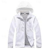 baratos Casacos Leves, Polares &amp; Caminhada-Homens Jaqueta Softshell Jaqueta de Trilha Ao ar livre A Prova de Vento Impermeável Jaqueta leve Jaqueta corta-vento Viajar Preto Branco Amarelo Roxo Escuro Vinho