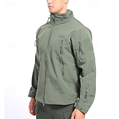 baratos Casacos Leves, Polares &amp; Caminhada-Homens Jaqueta Outdoor Jaqueta Softshell Jaqueta de Trilha Inverno Ao ar livre Térmico / Quente Forro de Velocino Prova-de-Água A Prova de Vento Jaquetas em Velocino Jaqueta Tática Quente Zip Completo