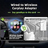 זול מתאמי carplay-מתאם Carplay אלחוטי לאייפון אפל Carplay מתאם אלחוטי להמיר חוטי לתקע דונגל Carplay אלחוטי  &amp; לשחק wifi אוטומטי חיבור מהיר למכוניות