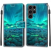 Недорогие Чехлы для Samsung-телефон Кейс для Назначение S24 Ultra S24 Plus S24 А55 А35 А25 А15 5Г S25 Ультра Кейс на заднюю панель со стендом с ремешком на запястье Разъем для карты Ретро ТПУ Кожа PU