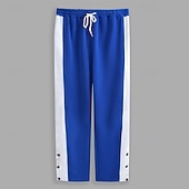 preiswerte Gerade Bein-Herren Jogginghose Trainingshose Jogginghose Jogger Hose Hosen Patchwork Kordelzug Elastische Taille Farbblock Komfort Atmungsaktiv Casual Täglich Festtage Sport Modisch Schwarz Weiß