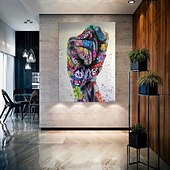 preiswerte Pop-Ölgemälde-Straßenkunst-Ölgemälde, handgefertigt, abstrakt, Straßenarthritis-Gemälde auf Leinwand, Pop-Art, strukturiertes Ölgemälde, handgemalt, Pop-Art, moderne Wandkunst, handgemaltes Kunstwerk für