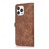 abordables Carcasas iPhone-teléfono Funda Para iPhone 16 Pro Max Plus iPhone 15 Pro Max Plus iPhone 14 13 12 11 Pro Max Plus Funda Trasera con Soporte Magnética con cordón Retro TPU Cuero de PU