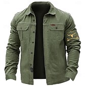 abordables chemises western pour hommes-Homme Cowboy Chemises travail Chemise Western Chemise cargo manche longue Décontractées Tactique Sport &amp; Loisir Sortie Hiver Printemps &amp; Automne Col rabattu Imprimer Vert Véronèse Kaki