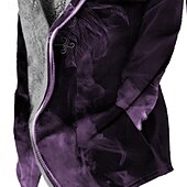 halpa miesten fleecetakki-Miesten Talvitakki Fleecetakki Jakku Arki-asut Loma Fleece-vuori Taskuilla Painettu Edessä tasku Syystalvi Risti Katutyyli Urheilu Huppari Normaali Sininen Punainen Purppura Ruskea Vihreä Jackets