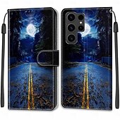 cheap Samsung Cases-Phone Case For S24 Ultra S24 Plus S24 S23 S22 S21 S20 Ultra Plus FE A55 A35 A25 A15 5G A14 A34 A54 A73 A53 A33 A72 Back Cover with Stand Holder with Wrist Strap Card Slot Retro TPU PU Leather