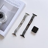Χαμηλού Κόστους Ζώνες Apple Watch-Solo Loop Συμβατό με Ζάντα ρολογιού Apple Watch 38mm 40mm 41mm 42mm 44mm 45mm 49mm Γυναικεία Μεταλλικό κούμπωμα Ρυθμιζόμενο κράμα Ανταλλακτικό λουράκι ρολογιού για iwatch Ultra 2 Series 9 8 7 SE 6 5