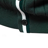 economico Felpe e Sweatshirt Elite da Uomo-Per uomo Cardigan Maglione Maglione corto Maglione lavorato a maglia A coste Maglia Standard Collage Bottone giù Color Block A V Di tendenza Classico Da tutti i giorni Appuntamento Abbigliamento